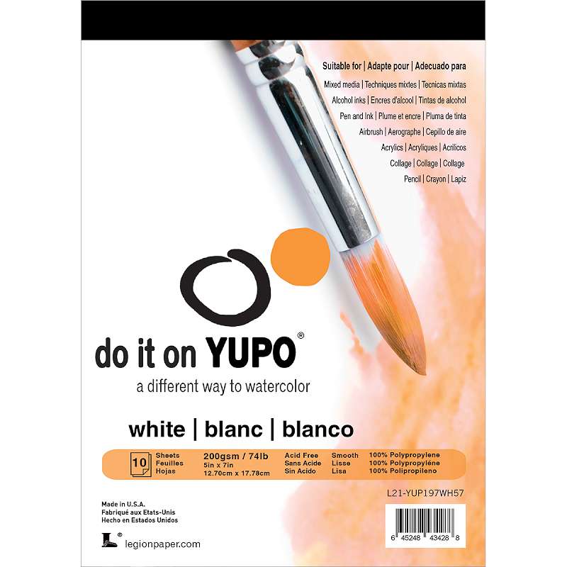 Yupo Paper 5"X7" 10 Sheets/Pkg White 74lb