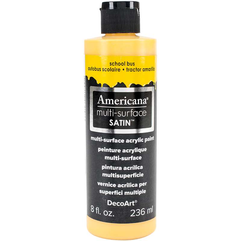 Americana Multi-Surface Satin Acrylic 8oz School Bus
