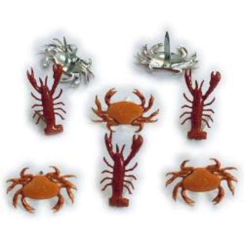 Eyelet Outlet Shape Brads 12/Pkg-Crab/Lobster brads