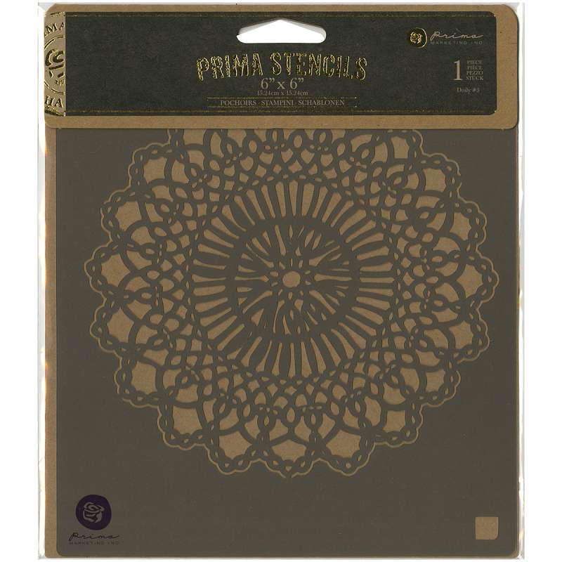 Prima Designer Stencil 6"X6" Doily #3