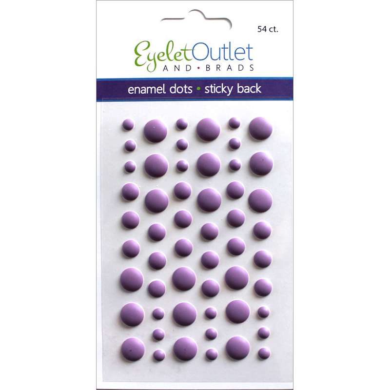 Eyelet Outlet Adhesive-Back Enamel Dots 54/Pkg Matte Violet