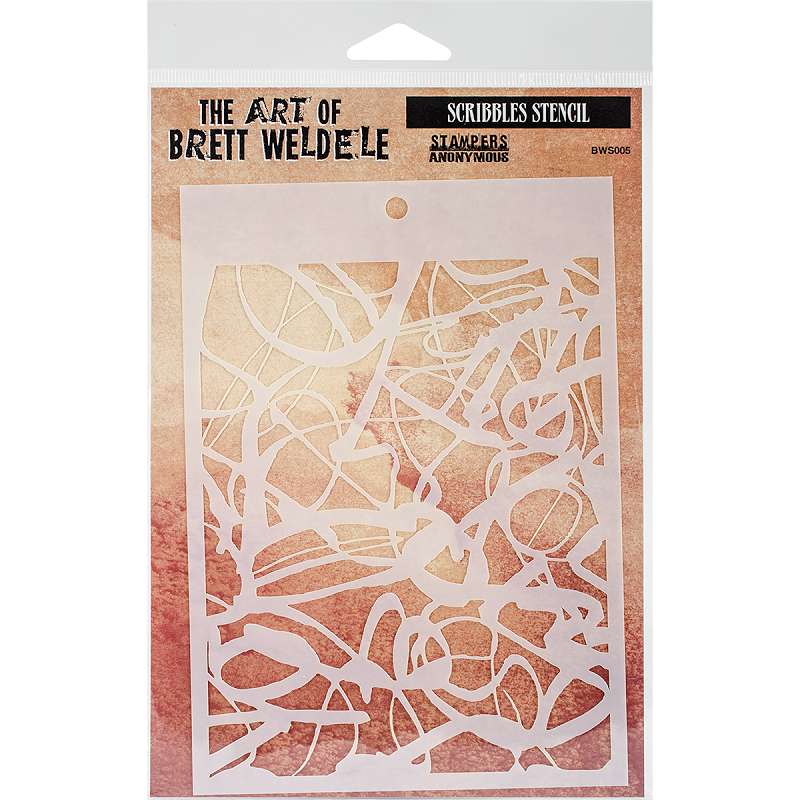 Brett Weldele Stencils 6.5"X4.5" Scribbles