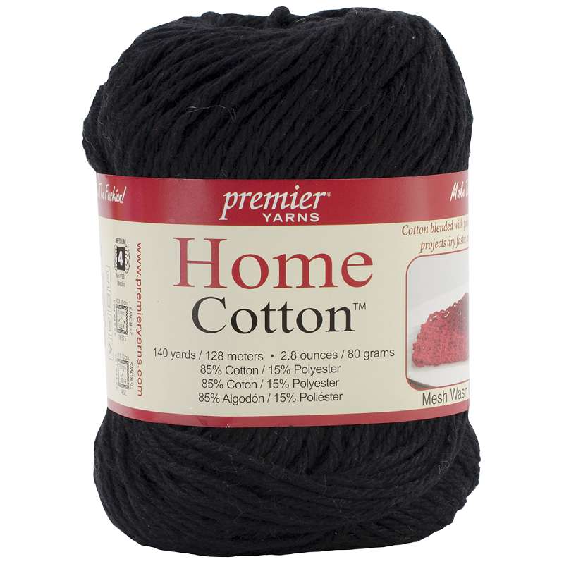 Home Cotton Yarn - Solid Black