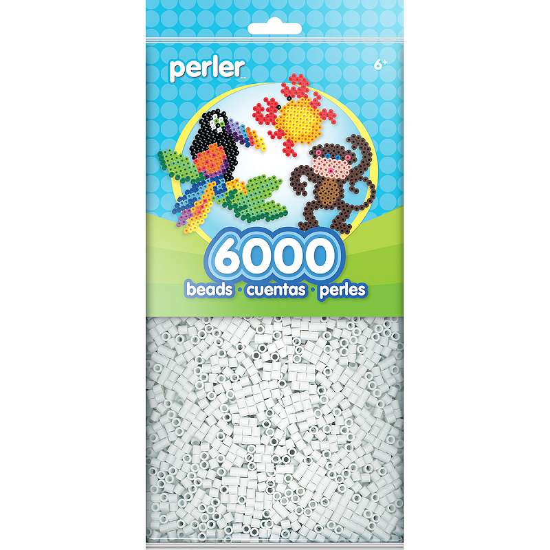 Perler Beads 6,000/Pkg White