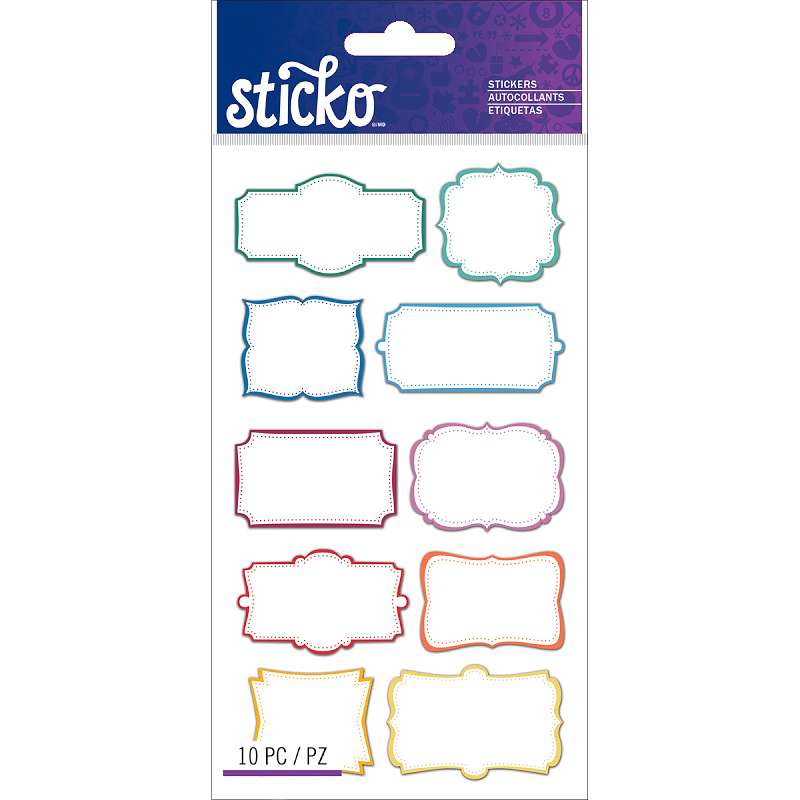 Sticko Label Stickers Color Frame Labels
