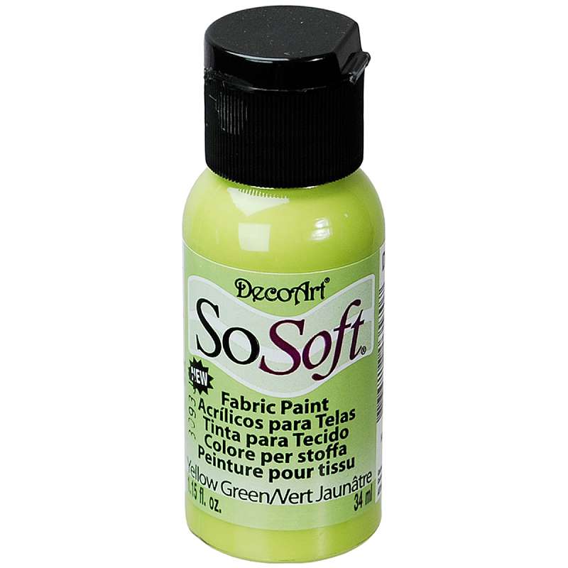 SoSoft Fabric Acrylic Paint 1oz Yellow Green