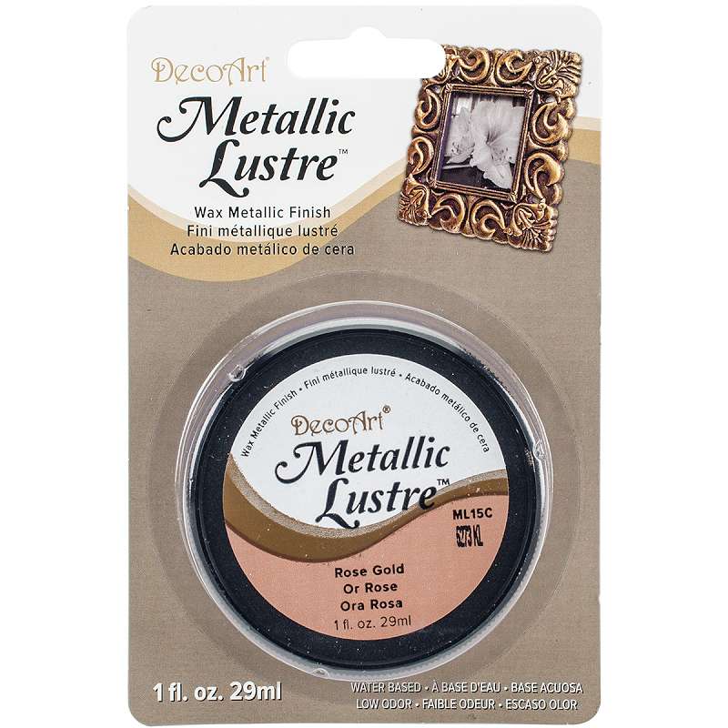 Metallic Lustre Wax Finish 1oz Rose Gold