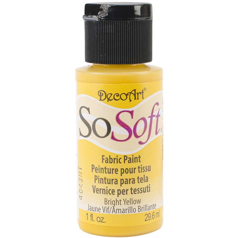 SoSoft Fabric Acrylic Paint 1oz Bright Yellow