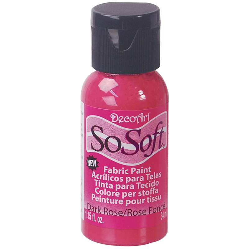 SoSoft Fabric Acrylic Paint 1oz Dark Rose