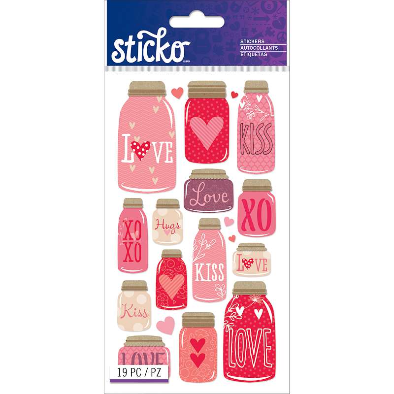 Sticko Stickers Mason Jar Love