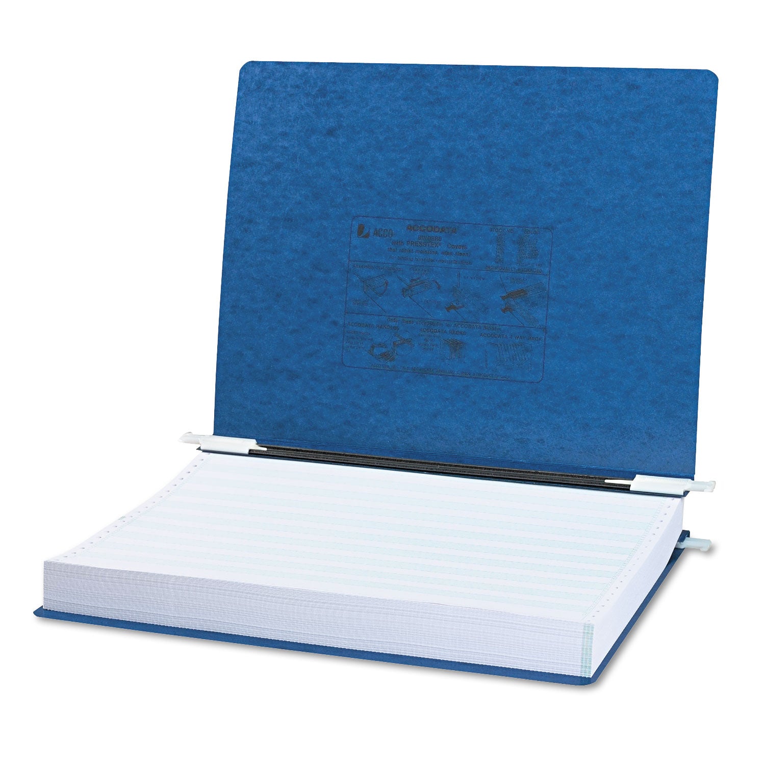 ACCO PRESSTEX Covers w/Storage Hooks, 6" Cap, 14 7/8 x 11, Dark Blue