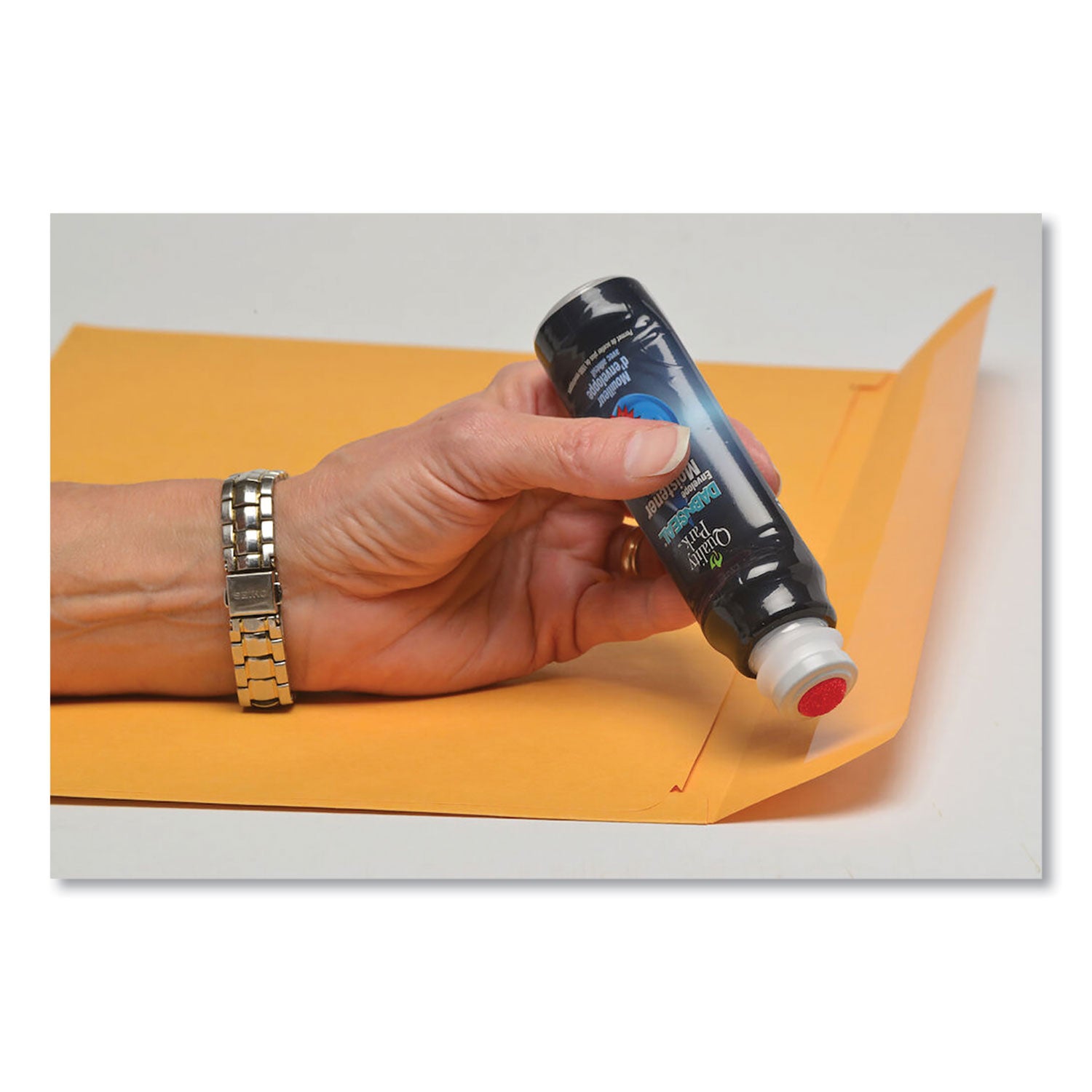 Quality Park™ Envelope Moistener w/Adhesive, 50 mL, Green