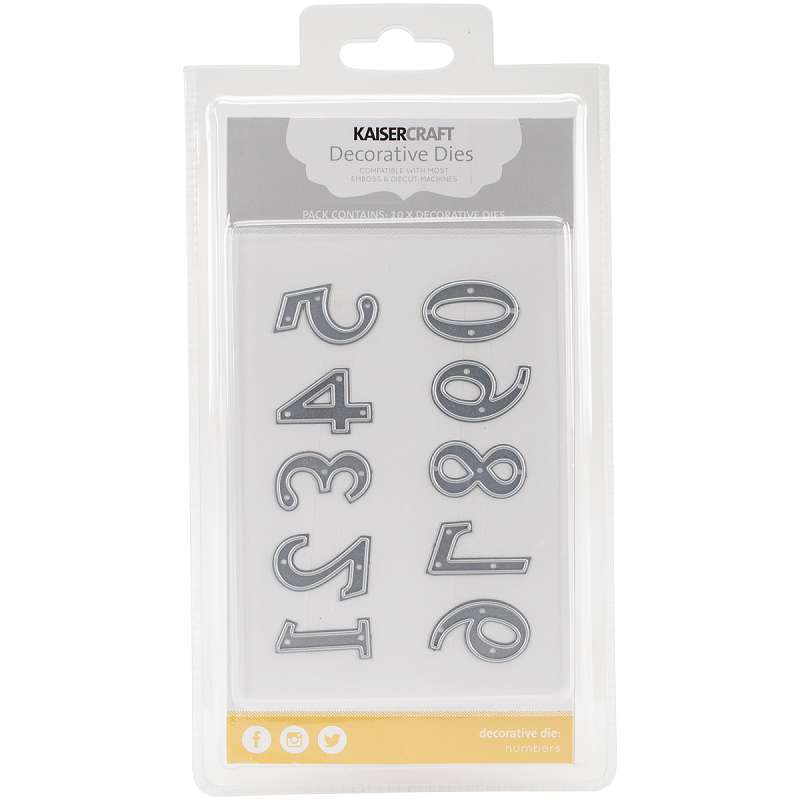 Kaisercraft Dies Numbers 1.25"X.25" To 1.25"X.75"
