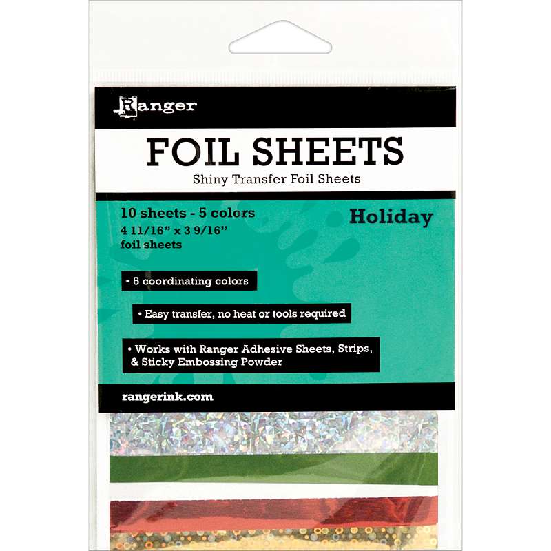 Inkssentials Foil Sheets 4.69"X3.56" 10/Pkg Holiday 4.69"X3.56"