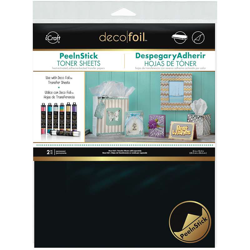 Deco Foil Peel N Stick Toner Sheets 8"X10" 2/Pkg  