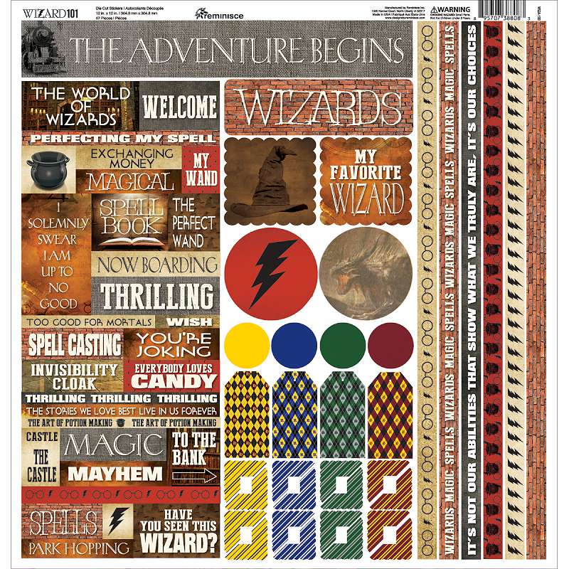 Wizard Cardstock Sticker 12"X12" 