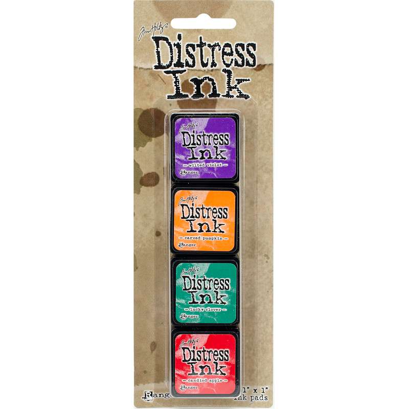 Distress Mini Ink Pads 4/Pkg Kit 15