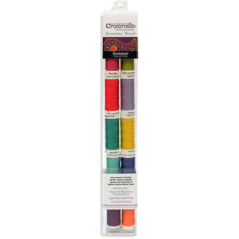 Crossroads Sulky Cotton Petites 12 Weight 10/Pkg Summer Collection