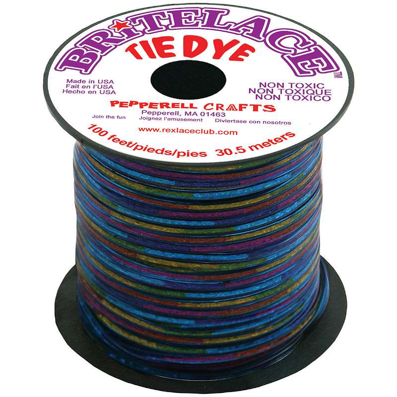 Rexlace Plastic Lacing .0938"X33yd Blue Tie Dye