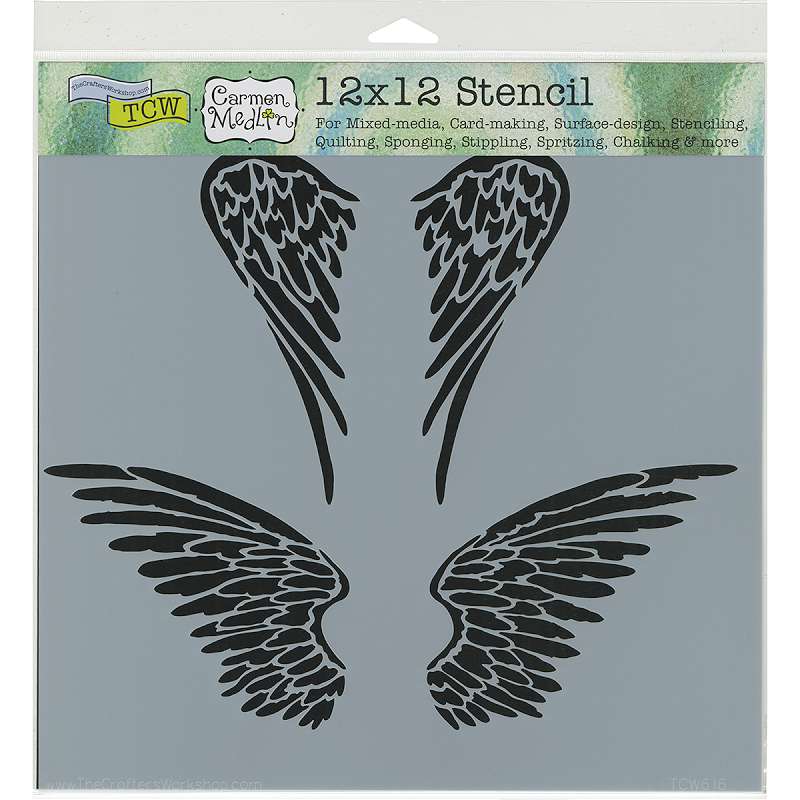 Crafter's Workshop Template 12"X12" Angel Wings