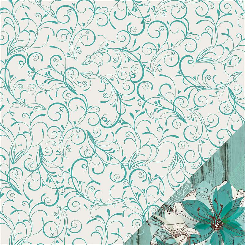 Sea Breeze Double-Sided Cardstock 12"X12" Swirl