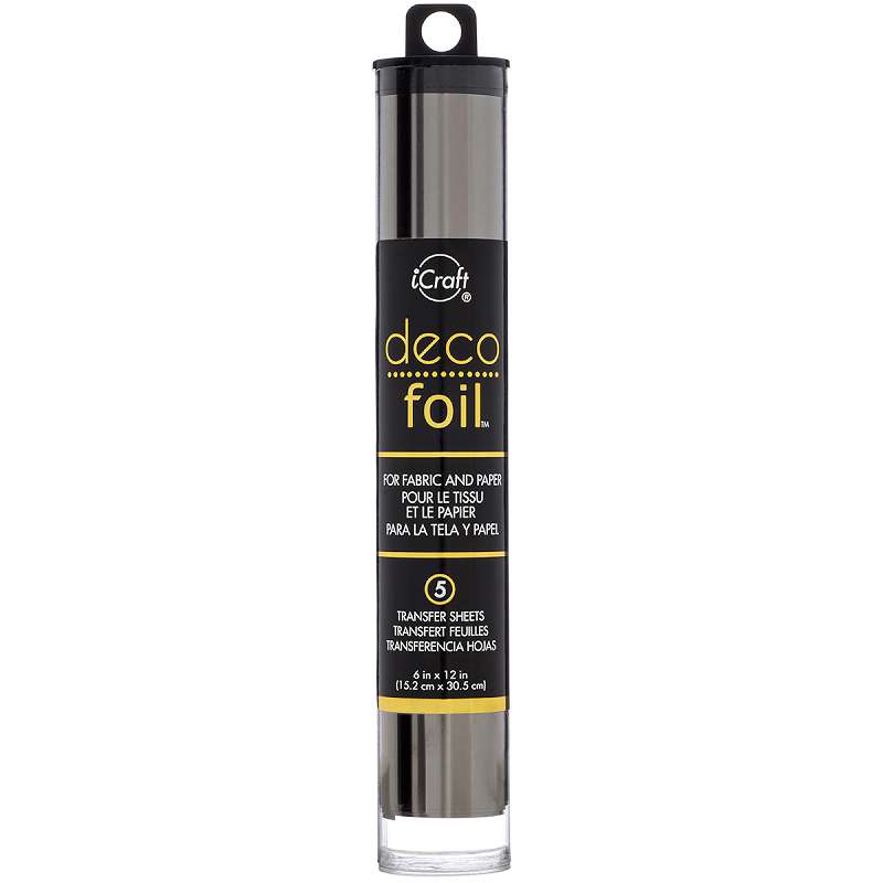 Deco Foil Transfer Sheets 6"X12" 5/Pkg Pewter