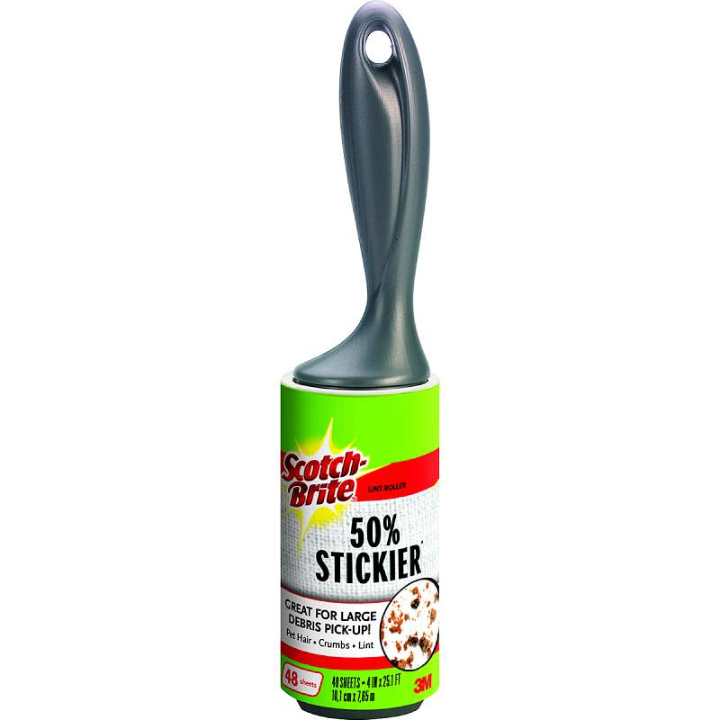 Scotch-Brite 50% Stickier Lint Roller 48 Sheets 4"X25.1'