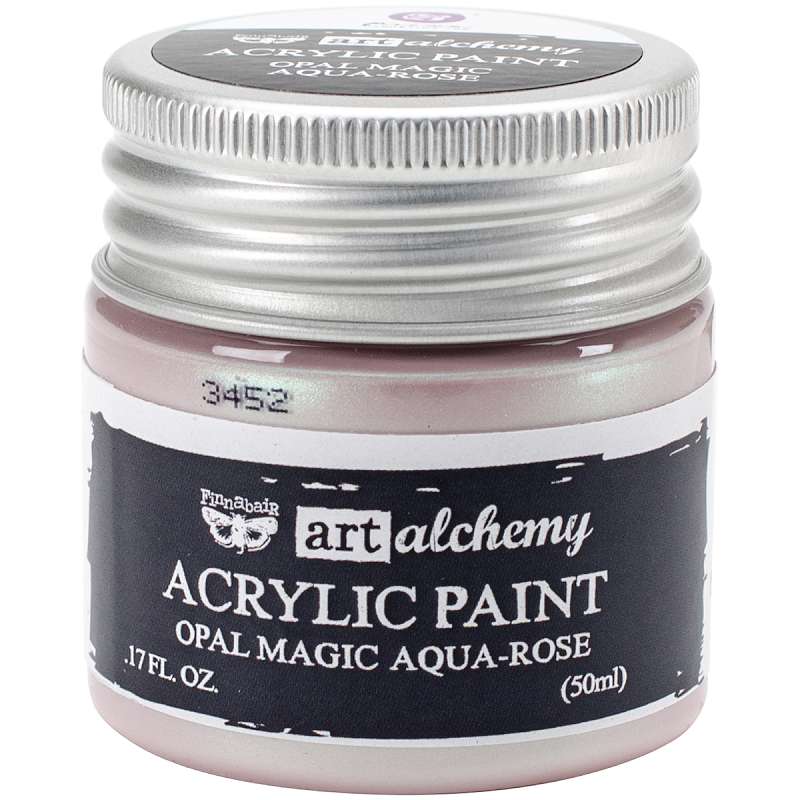 Finnabair Art Alchemy Acrylic Paint 1.7 Fluid Ounces Opal Magic Aqua/Rose