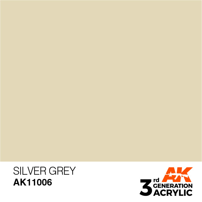 Silver Grey 3G Acrylic Paint 17ml Bottle