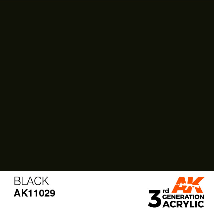 Black Acrylic 3G Paint 17ml Bottle
