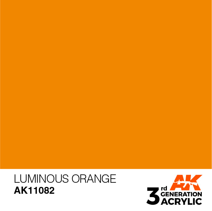 Luminous Orange 3G Acrylic Paint 17ml Bottle