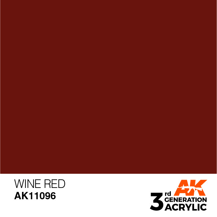 Wine Red 3G Acrylic Paint 17ml Bottle