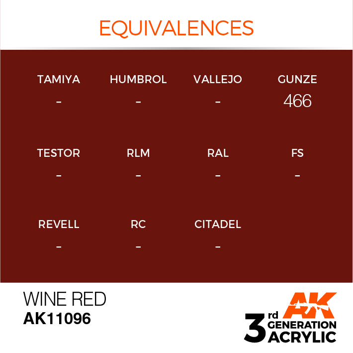 Wine Red 3G Acrylic Paint 17ml Bottle
