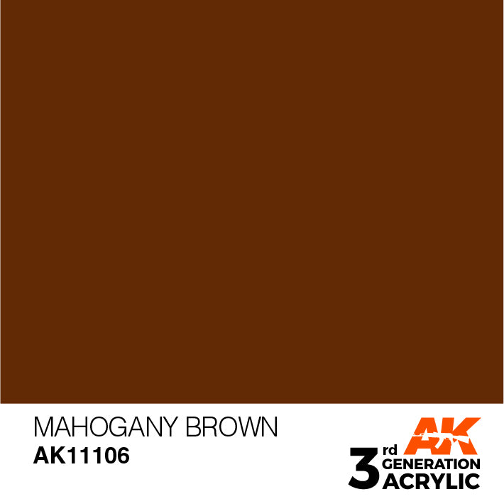 Mahogany Brown 3G Acrylic Paint 17ml Bottle