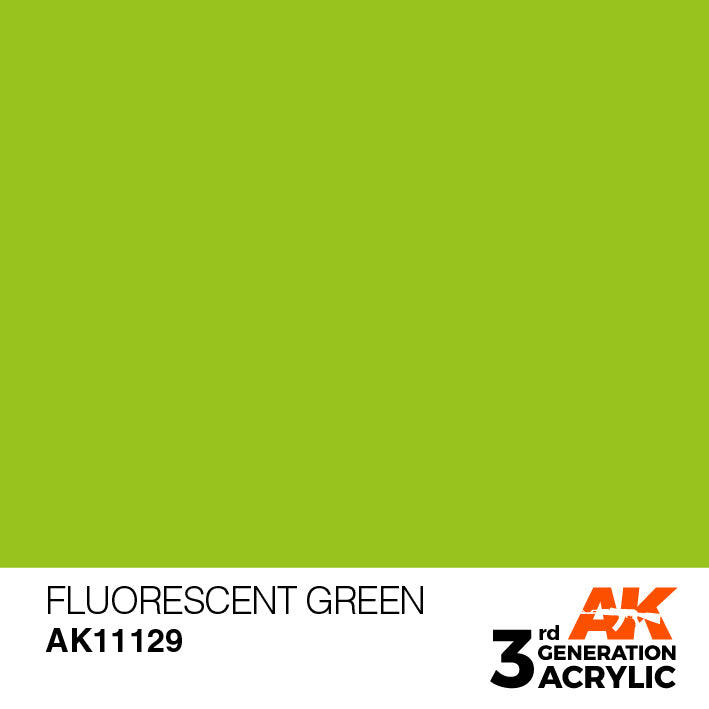 Fluorescent Green 3G Acrylic Paint 17ml Bottle