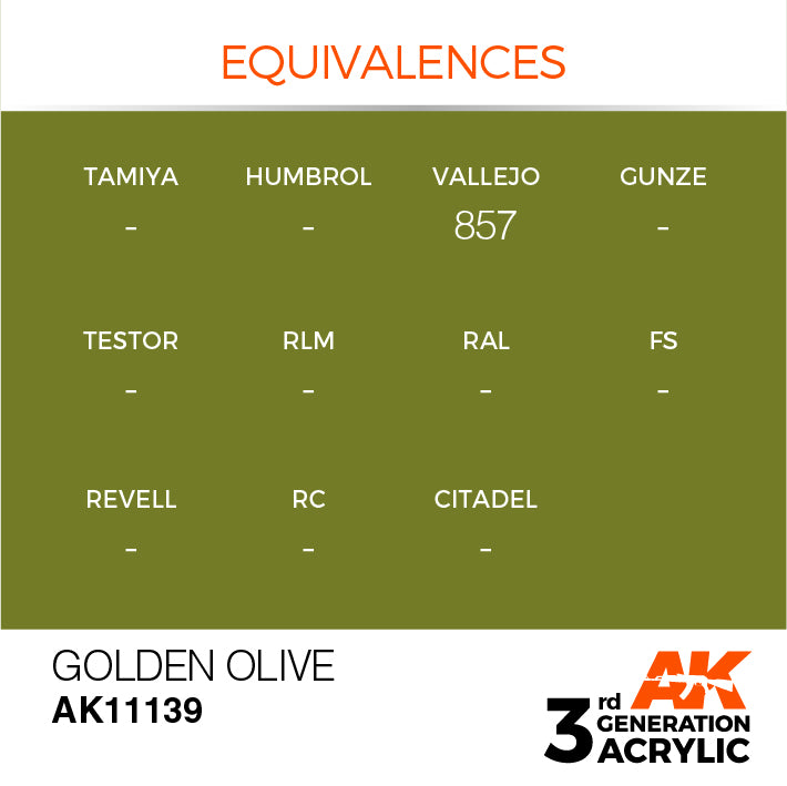 Golden Olive 3G Acrylic Paint 17ml Bottle