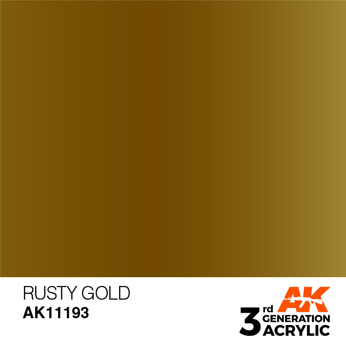 Rusty Gold Metallic 3G Acrylic Paint 17ml Bottle