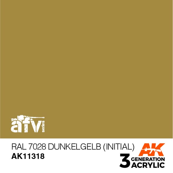 AFV Series: Dark Yellow Initial RAL7028 3G Acrylic Paint 17ml Bottle