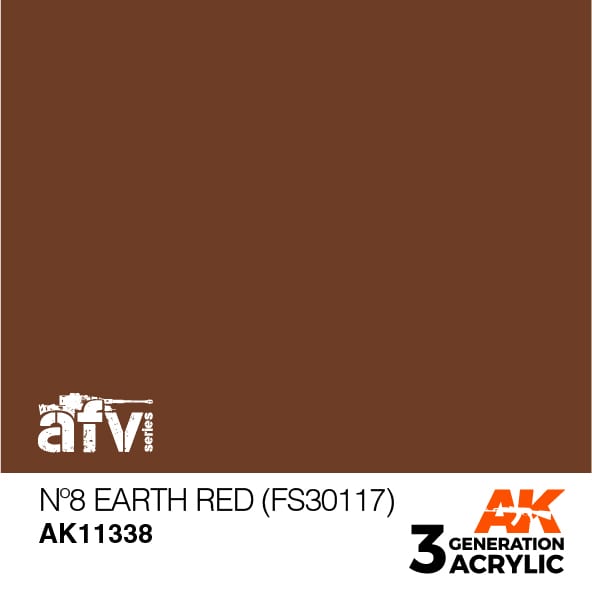 AFV Series: Nº8 Earth Red FS30117 3G Acrylic Paint 17ml Bottle