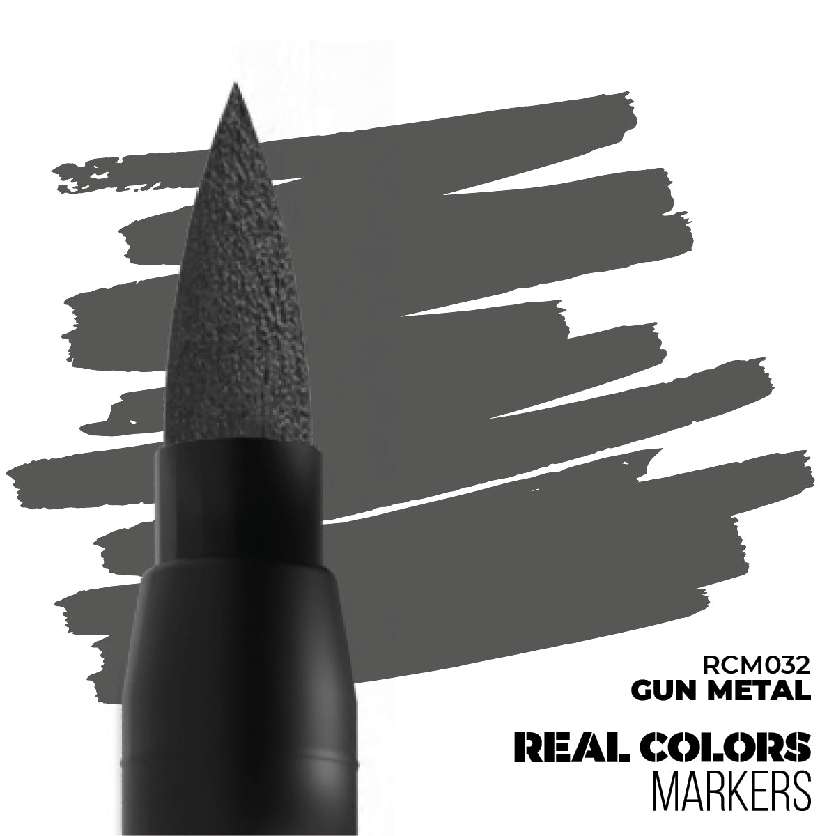 Real Colors Marker: Acrylic Paint Gun Metal
