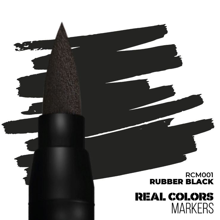 Real Colors Marker: Acrylic Paint Rubber Black
