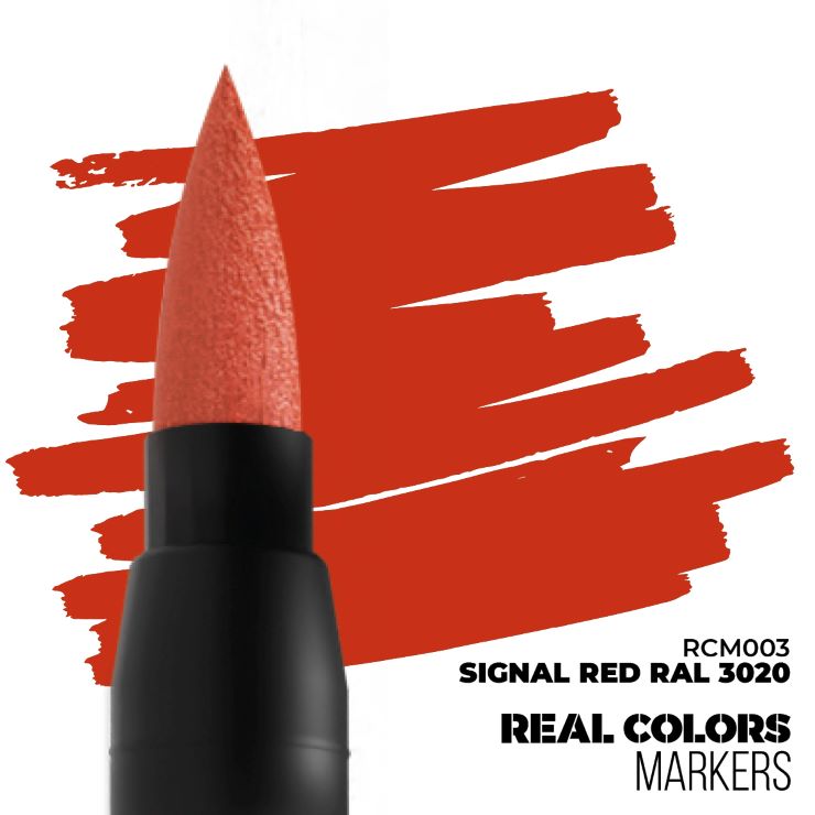 Real Colors Marker: Acrylic Paint Signal Red RAL3020