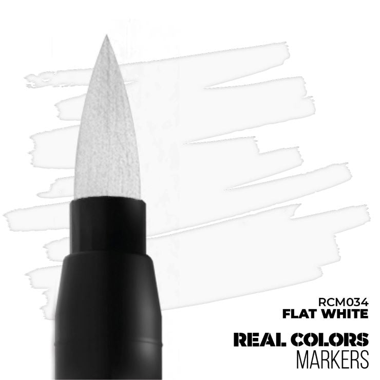 Real Colors Marker: Acrylic Paint Flat White