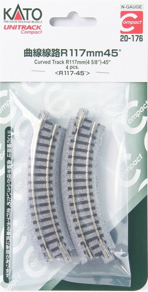 N 117mm Radius 45 Curve Tr 4p
