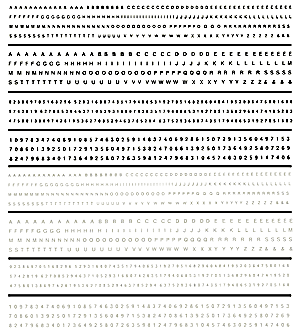 Dry Transfer Mini-Series Lettering Black & White